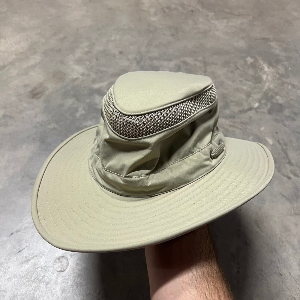 Tilley Airflo LTM6 Khaki Tan Sun Hat Made in Canada Size 7 1/4 58cm Mens Womens